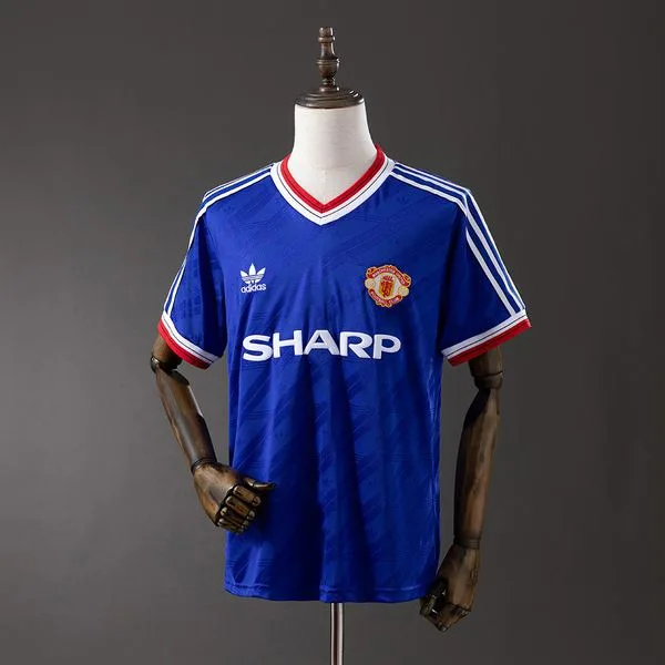 Camiseta de fútbol Manchester United 1986/88 VISITANTE MANGA CORTA VERSION FAN